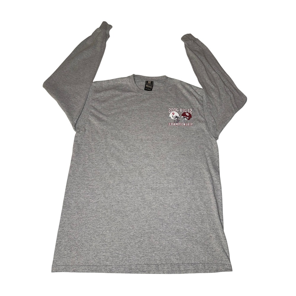 Big 12 Football Championship NCAA 2006 T-Shirt Mens Large Long Sleeve Gray